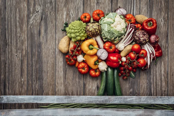 Árvore feita de vegetais frescos — Fotografia de Stock