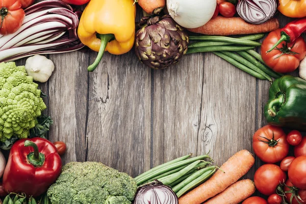 Fresh vegetables frame — Stock Photo, Image