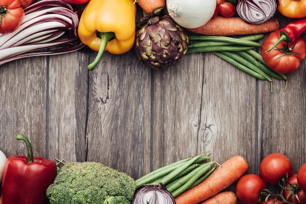 Marco de verduras frescas — Foto de Stock