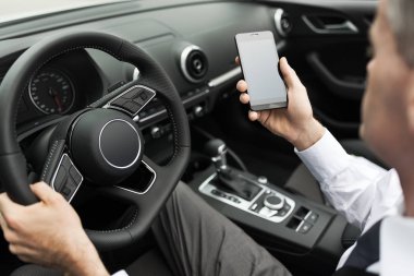 Mobil apps kullanarak iş adamı