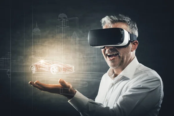 Experiência de realidade virtual — Fotografia de Stock
