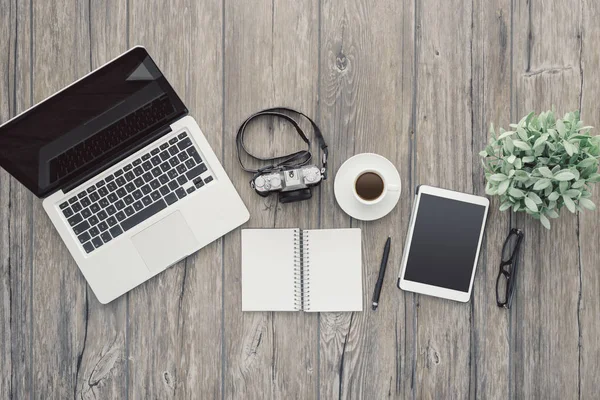 Hipster vintage desktop — Stock Photo, Image