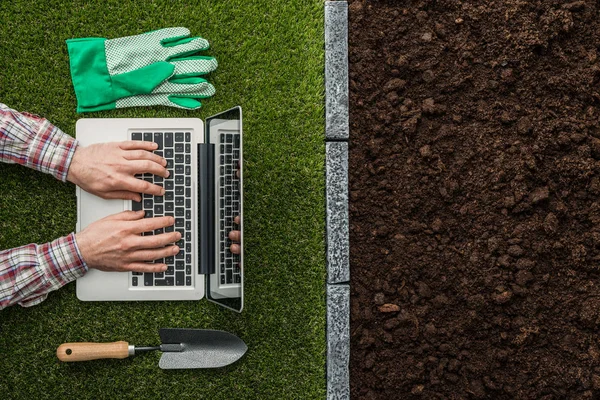 Gartenarbeit und Technik — Stockfoto