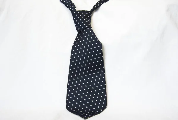 Blue polka dot necktie — Stock Photo, Image