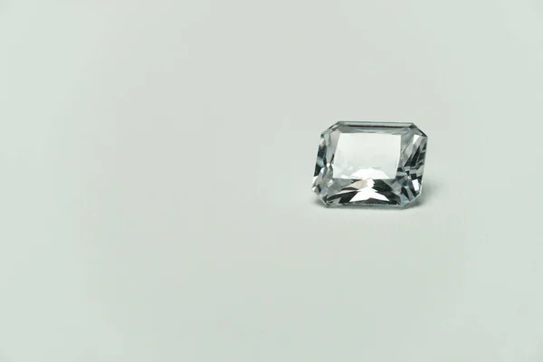 Diamant Blanc Précieux Luxe Pierre Précieuse Pour Bijoux Sur Fond — Photo