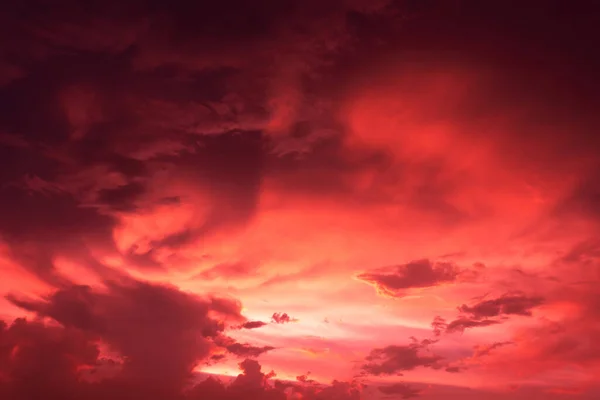 colorful red dramatic cloudy sunset sky nature background
