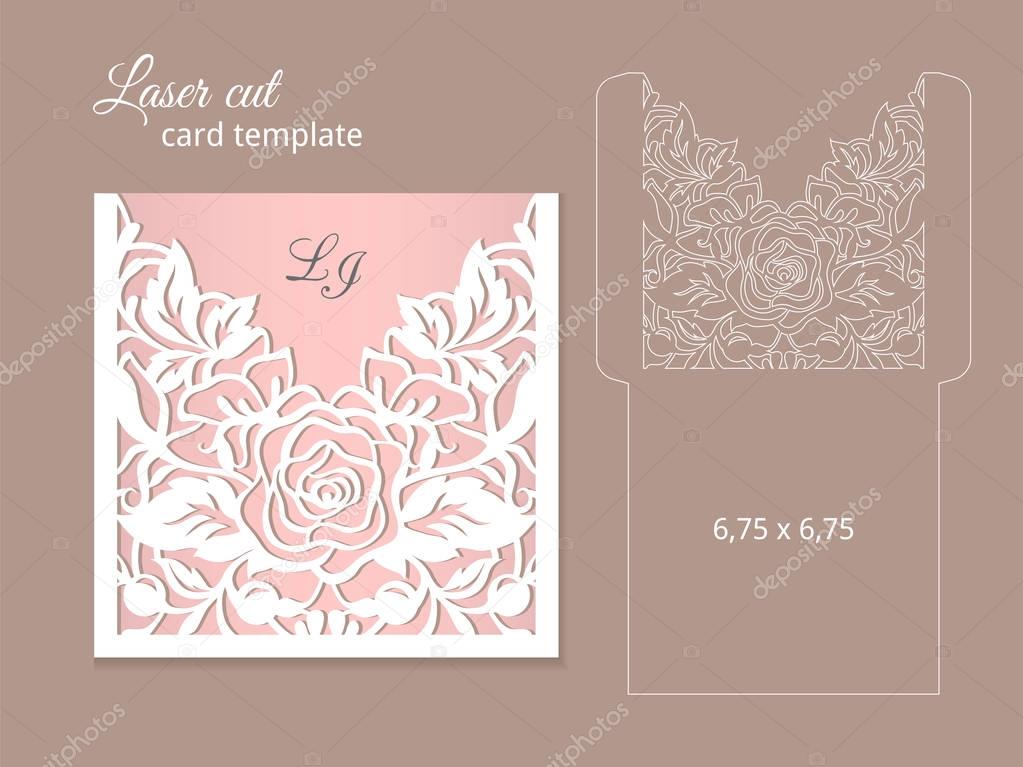 Laser cut invitation card template