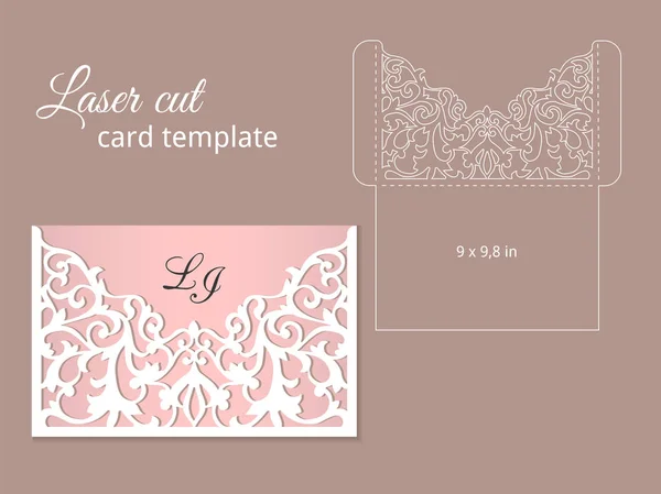 Laser cut invitation card template Royalty Free Stock Illustrations