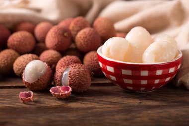 close-up of fresh lychee clipart