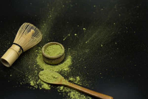 Зеленый чай маття — стоковое фото