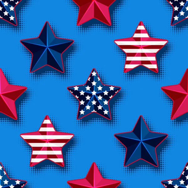 Бесшовный рисунок звезд США — стоковый вектор