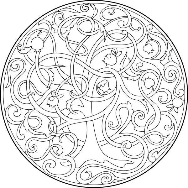 The graphic image of the tree of life with intertwined branches. — Stock Illustration The graphic image of the tree of life with intertwined branches. Stock Vector