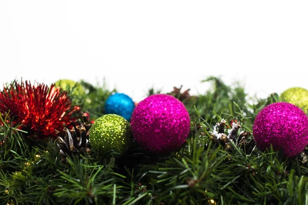 Brinquedos Ano Novo Decorações Árvore Natal Jóias Abeto — Fotografia de Stock