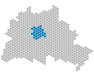 Berlin harita: Mitte