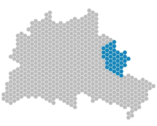 Berlin karta: Marzahn-Hellersdorf — Stockfoto