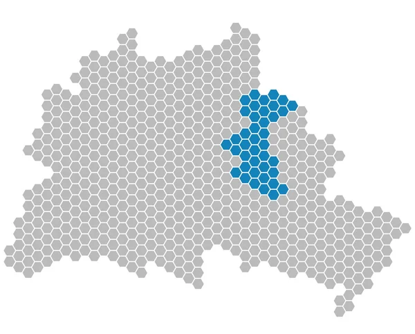 Berlin map: Lichtenberg — Stock Photo, Image