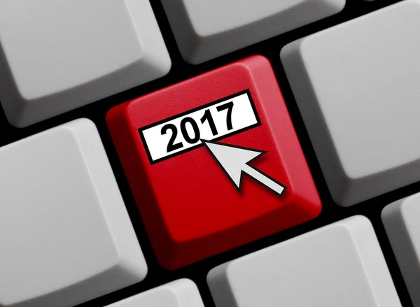 Rok 2017 online — Zdjęcie stockowe
