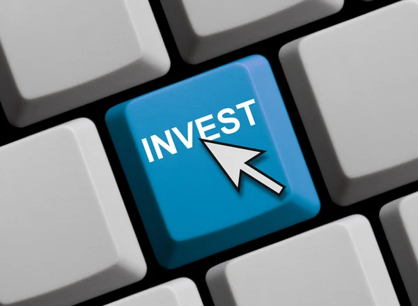 Keyboard Invest online — Stock Photo, Image