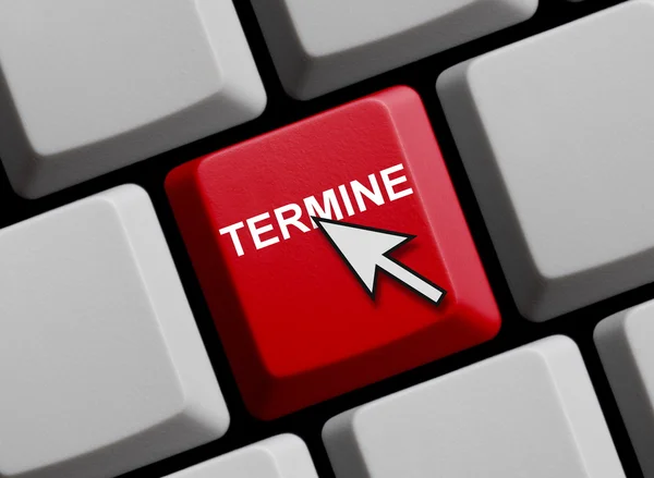 Клавиатура Termine онлайн — стоковое фото