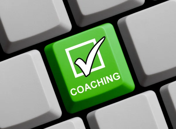 Teclado Coaching online — Fotografia de Stock