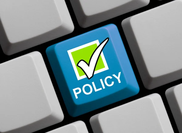 Keyboard Policy online — Stock Photo, Image