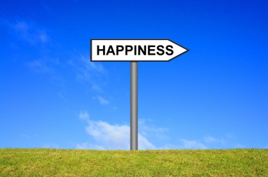 Yön tabelası Hshowing mutluluk