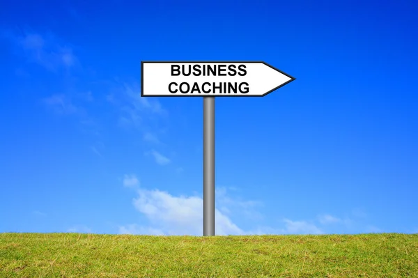 Coaching biznesowy drogowskaz — Zdjęcie stockowe