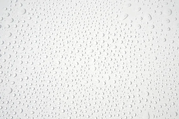 Fundo branco com gotas de água — Fotografia de Stock