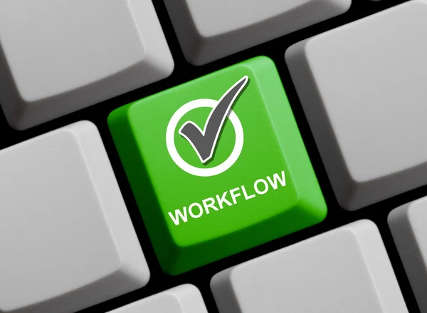 Keyboard Workflow online — Stock Photo, Image