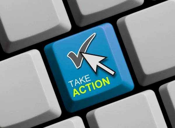 Take Action online — Stock Photo, Image