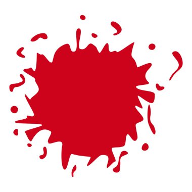 Kırmızı izole sıçrama