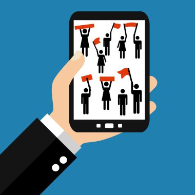 Smartphone - grup protestocu