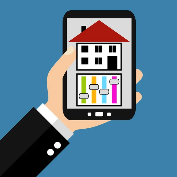 Smartphone - House Control — Stock Photo, Image