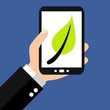 Düz tasarım Smartphone - yaprak