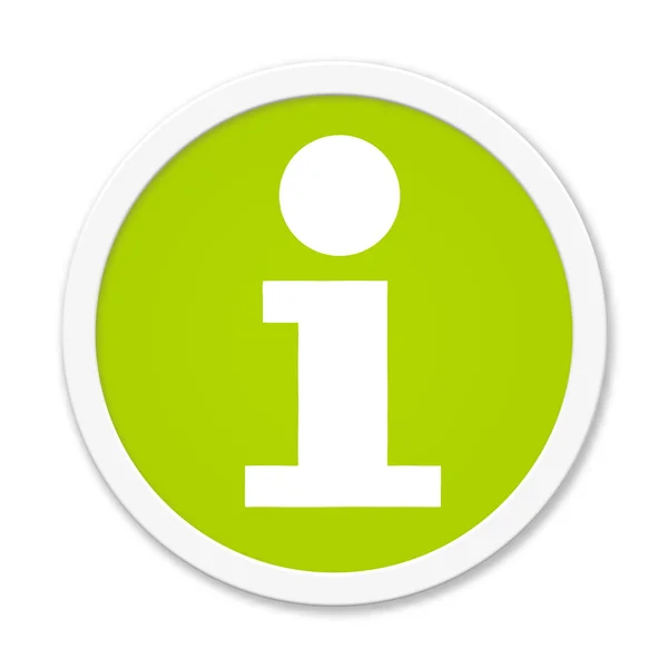 Зеленая кнопка информации — стоковое фото