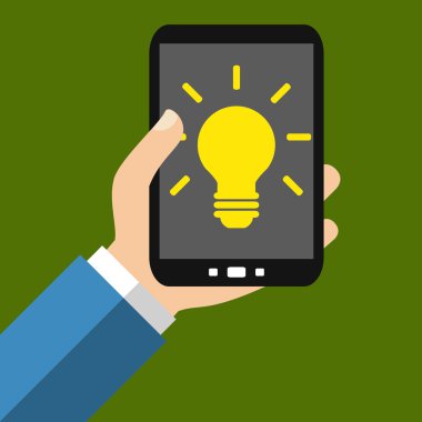 Smartphone - sarı ampul