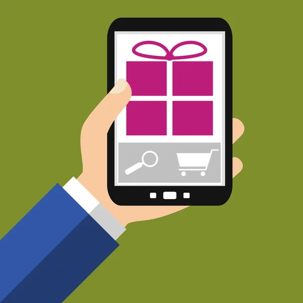 Smartphone - Kup prezenty — Zdjęcie stockowe