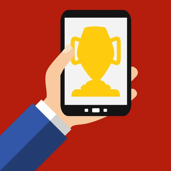 Smartphone - Símbolo do troféu — Fotografia de Stock