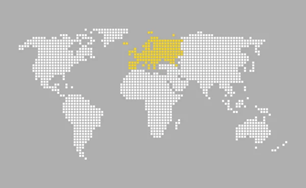 Европа - Карта мира серый белый оранжевый — стоковое фото