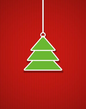 Noel kartı yeşil kırmızı