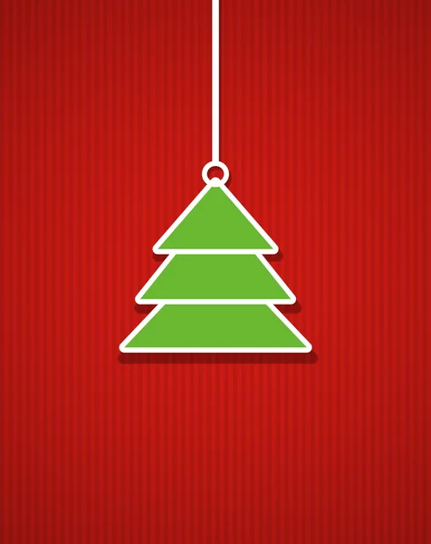 Karta świąteczna zielony czerwony — Zdjęcie stockowe