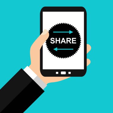 Smartphone - paylaşım sembolü