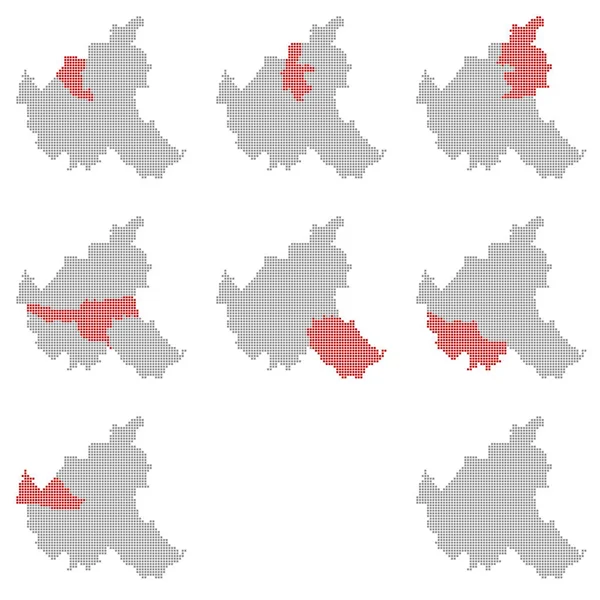 Set van Hamburg districten — Stockfoto