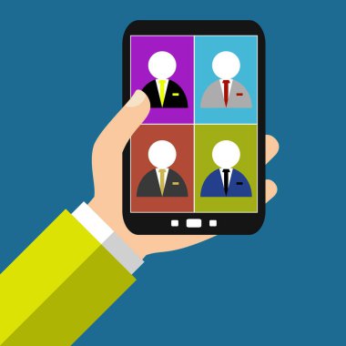 Smartphone - 4 iş adamları