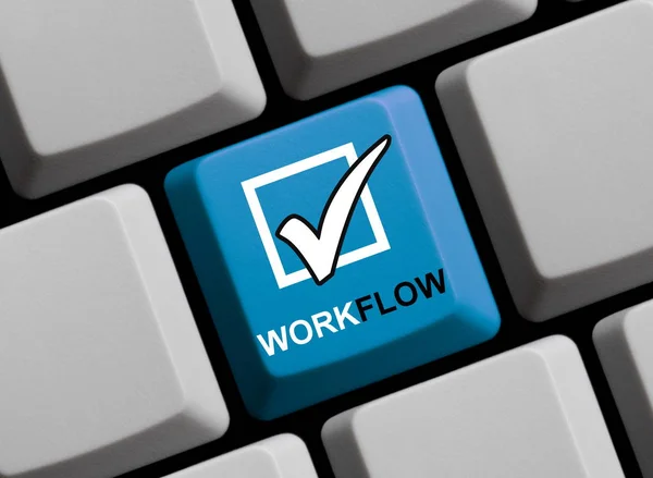 Computer Keyboard Workflow — Stockfoto