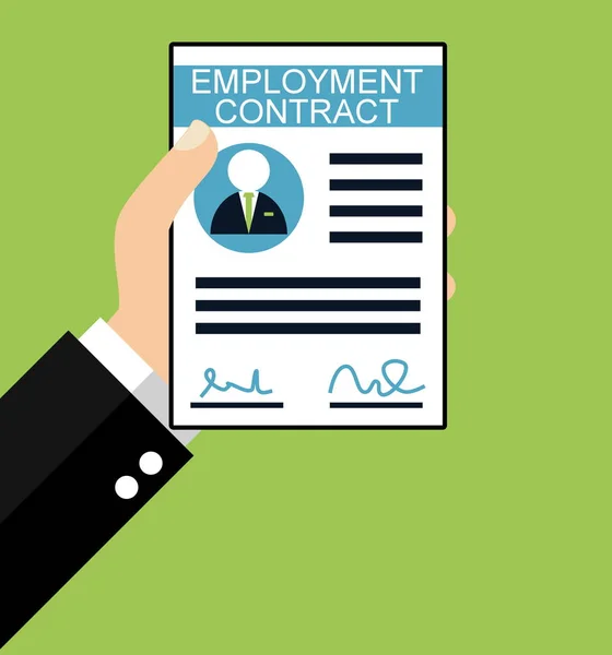 Employment Contract - Flat Design — Stock Photo, Image