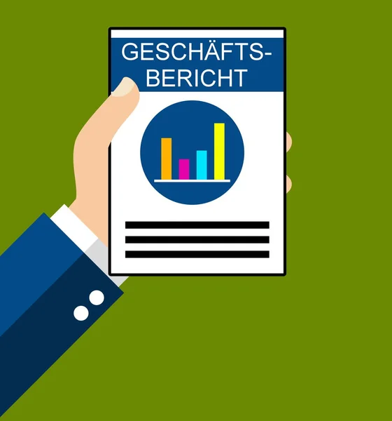 Üzleti jelentés német - lapos kivitel — Stock Fotó