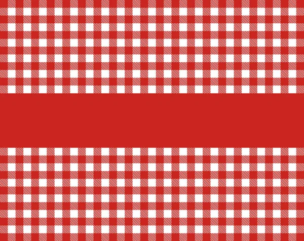 Toalha de mesa branca vermelha com listra — Fotografia de Stock