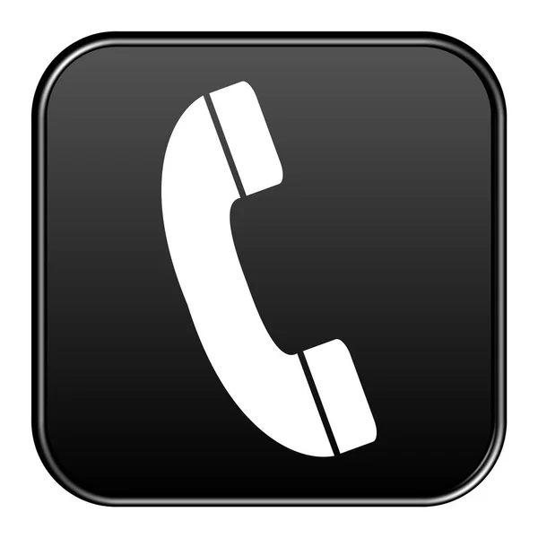 Black isolated Button: Hotline — Stock Photo, Image