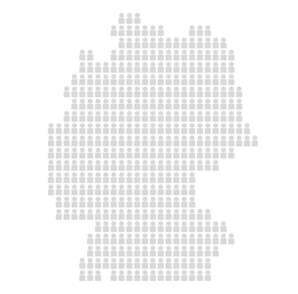 Alemania mapa hecho de iconos —  Fotos de Stock